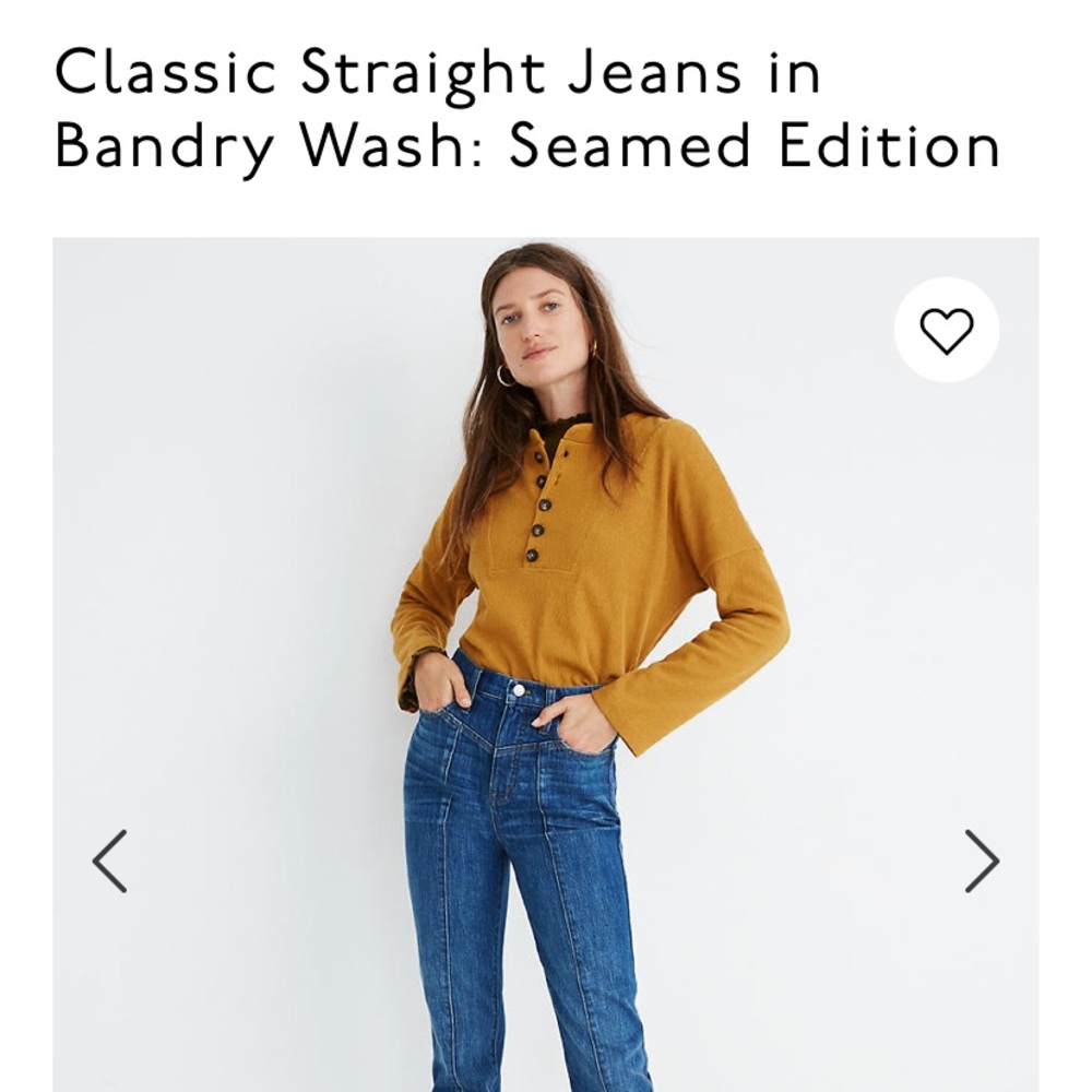 Classic Straight Jeans / Bandry Wash / front seam